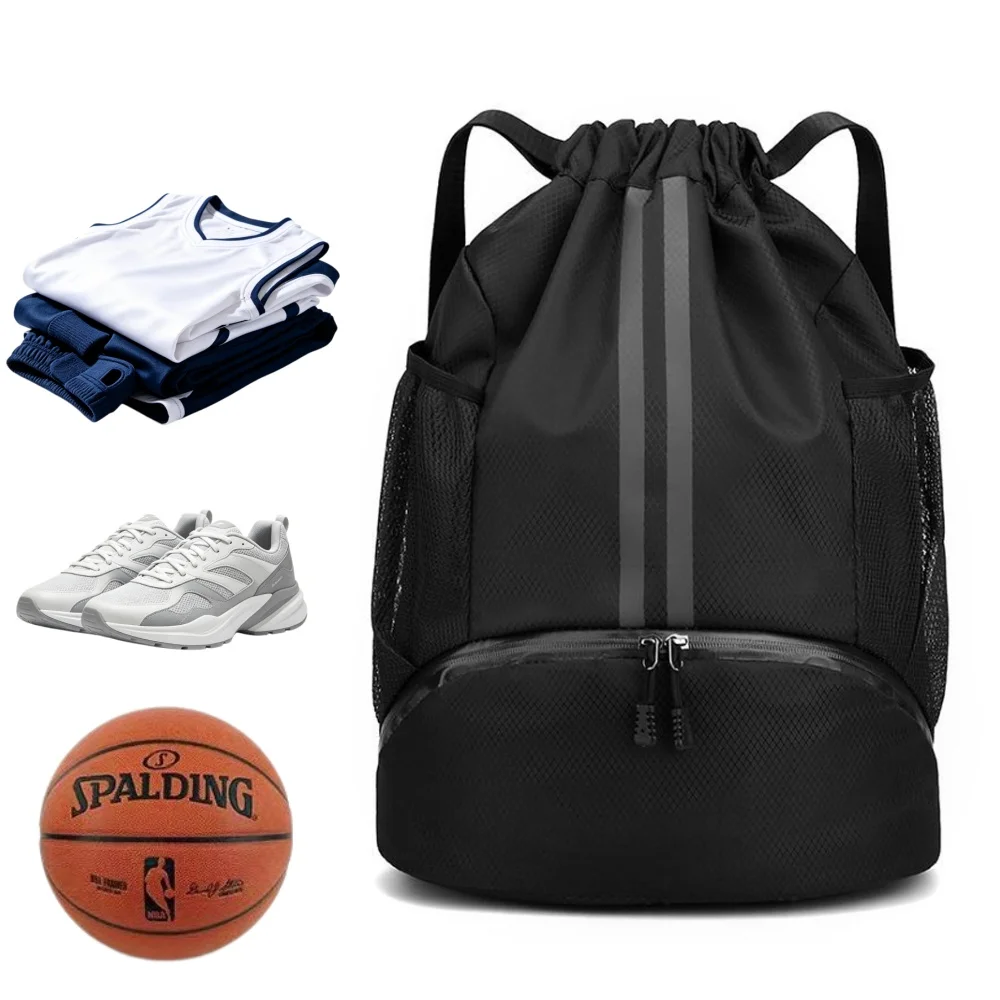 Outdoor Sport Bag - Drawstring Sports Backpack,Lightweight Gym Bag with