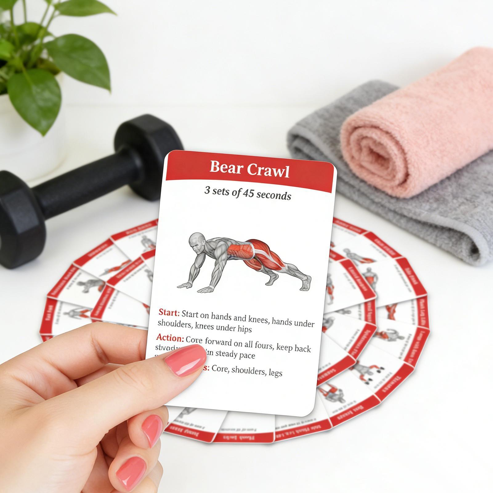 Outdoor Sport Jas - 36pcs Fitness Cards Comprehensive Guide To