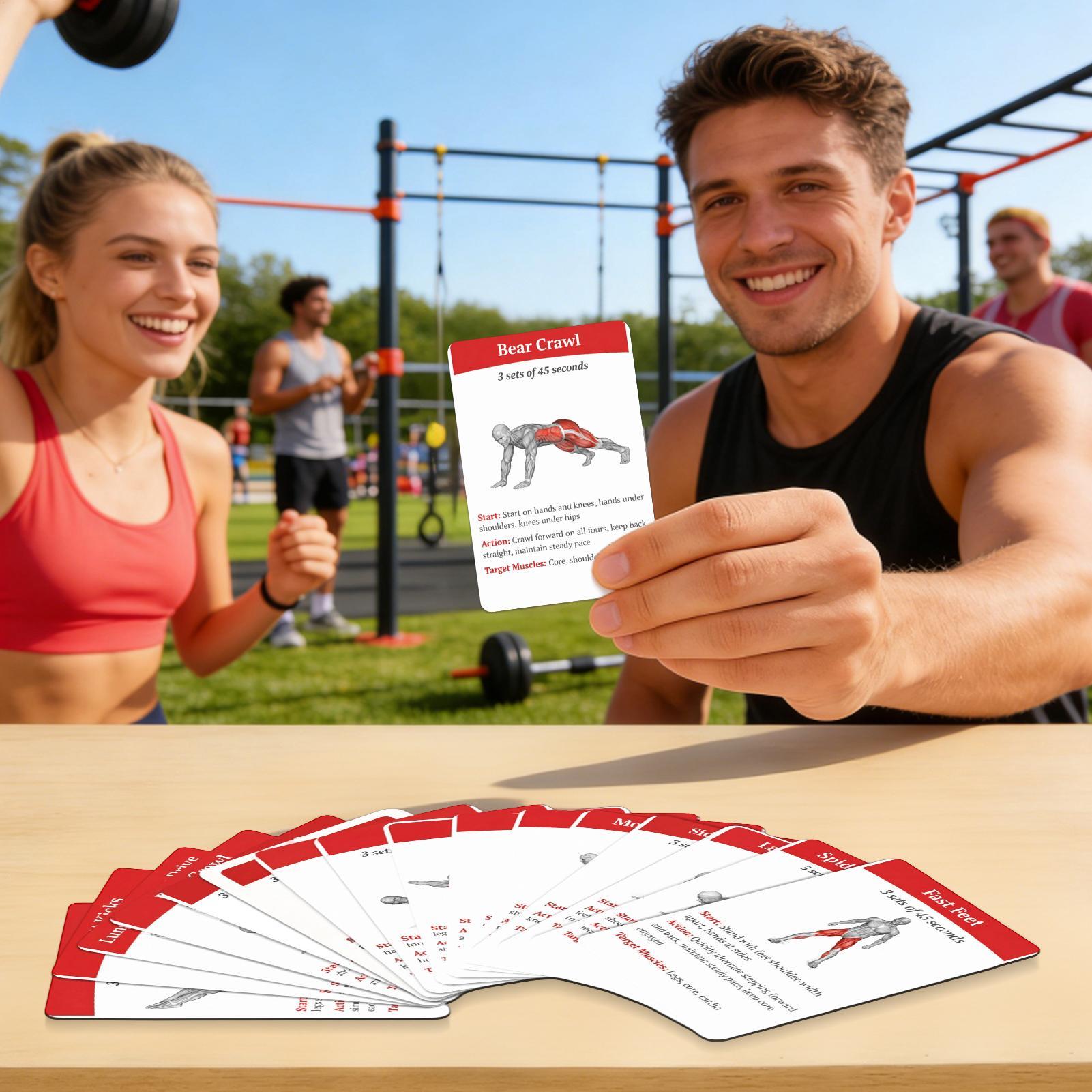 36pcs Fitness Cards Comprehens - Outdoor Sport Jas ulasan dan harga